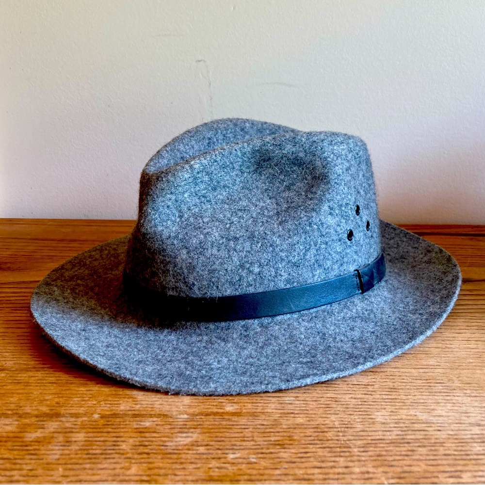 Vintage Highlander Pure Rag Wool Fedora Hat Men’s Large Grey